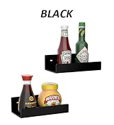 Hexsonhoma Black Acrylic Wall Shelf 7 Inch