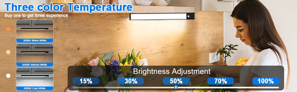 Warm White Under Cabinet Lights motion sensor