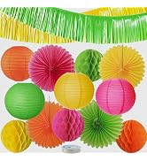 LOMOSO Summer Party Decorations Set - Hawaiian Luau Tropical Beach Supplies with Streamers, Paper...