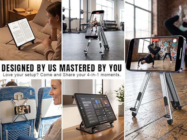 gym workout phone holder airplane headrest mount e-reader stand bedside tablet magnetic fitness gear