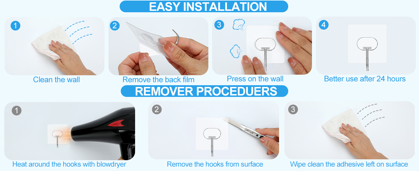 wall hooks adhesive
