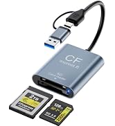 2-in-1 CFexpress Type B & SD Card Reader USB3.2 Gen2 10Gbps,Aluminum USB-C + USB-A CFexpress Type...