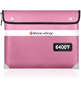 Voncabay Upgraded 6400°F Fireproof Waterproof Document Bag with Zipper & Reflective Strips, 14.2"...
