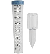Taylor 7 inch Capacity Easy to Read Break Proof Flexible Silicone Rain Gauge, Post Mount or Groun...