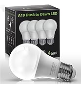 L LOHAS LED Dusk to Dawn LED Light Bulbs, 40W Equivalent LED Outdoor Lighting, Daylight 5000K, Au...