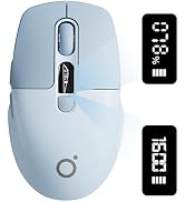 EWEADN Q1 Wireless Bluetooth Mouse, BT & 2.4G Computer Mouse with Battery & DPI LED Screen Displa...