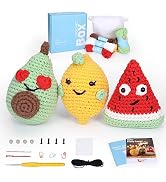 CROCHET BOX Crochet Kit for Beginners Fruit Crochet Kit, Learn to Crochet, Watermelon, Avocado, L...