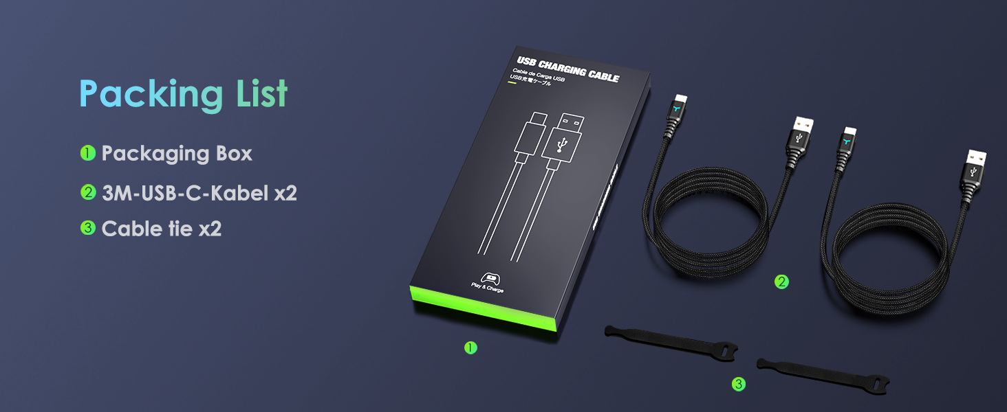 PS5 Controller Charger Charging Cable