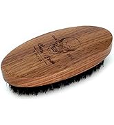 Menesia Boar Bristle Hair Beard Brush for Men, Small Soft Black Walnut Wood Beard Brush, Pocket T...