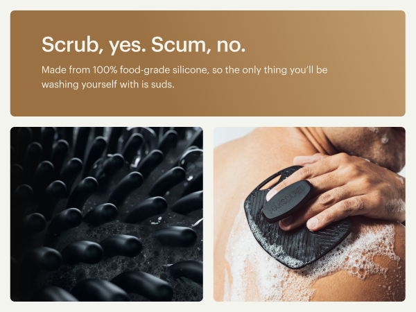 manscaped silicone body scalp buffer shower head dome scrubber bodywash loofah shampoo