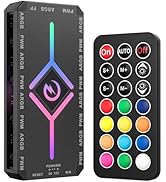 GSCOLER ARGB & PWM Fan Hub Controller, 9-Port Magnetic PC Fan Hub with RGB Remote Control and SAT...