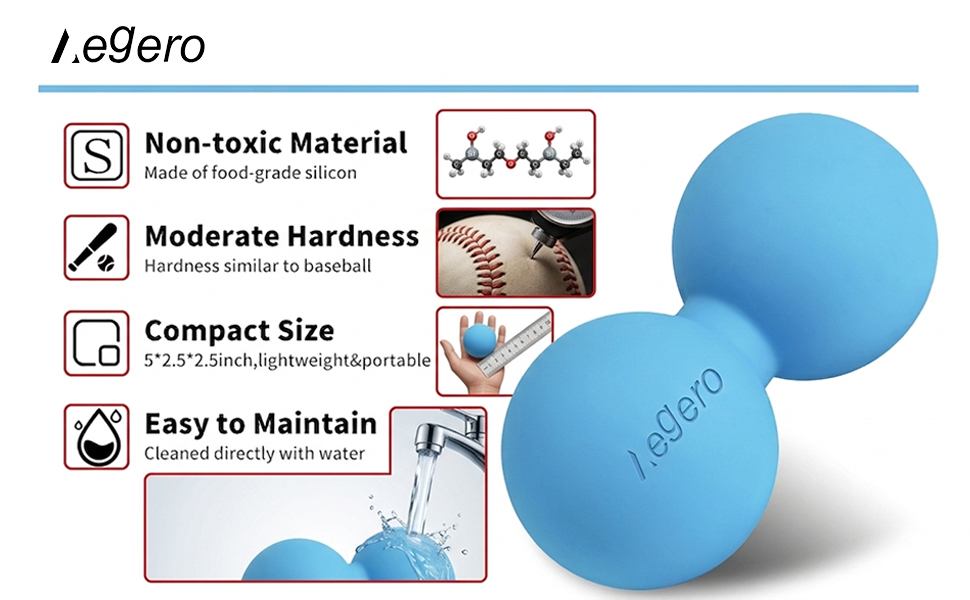 anut Massage Ball-Double Lacrosse Massage Ball, Mobility Ball for Myofascial Release