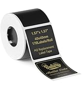 NIIMBOT Black Labels 40x40mm(1.57'' x 1.57''), for M2/M3 Label Maker, Suitable for Essential Oils...