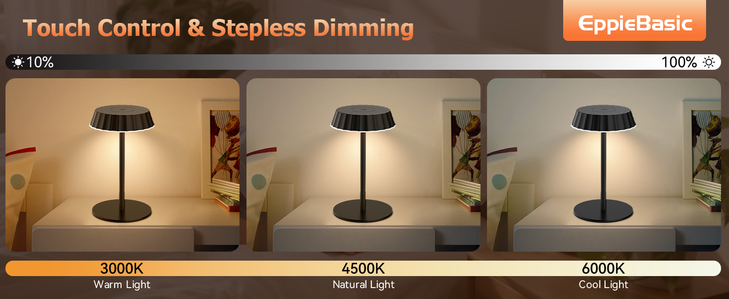 Touch Control & Stepless Dimming