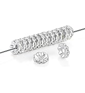 NUKAYAI 100Pcs Rondle Spacer Beads 12mm Crystal Rhinestone for Jewelry Making Pens Glitter Loose ...