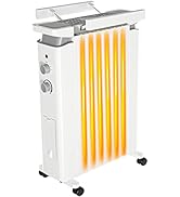 ARLIME Oil Filled Radiator Heater, 2022 Upgraded 1500W Radiator Heater with Thermostat, Overheat ...