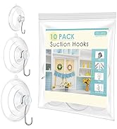 RELBRO Suction Cup Hooks, Multi Size Suction Cups with Metal Hooks, Removable and Reusable, 4 Lar...