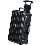 MEIJIA All Weather Portable Waterproof Protective Case, Hard Compact Camera Case with Retractable...
