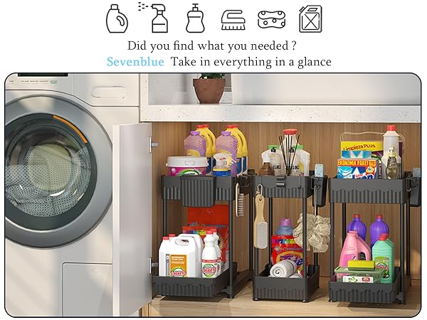 Sevenblue Laundry Room undersink organizer