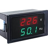 KETOTEK Digital AC Voltmeter Panel Mounting Meter AC80-300V Frequency Counter 45.0-65.0 HZ LED Di...