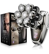 7D Head Shavers for Bald Men, SHPAVVER Detachable Head Shaver LED Display Dry Wet Bald Head Razor...