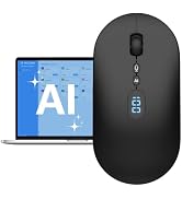 GAMINJA Ai Mouse with Voice Typing & ChatGPT Smart Mouse (W30Black) | Wireless Bluetooth Mouse 20...