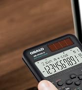 OSALO Scientific Calculator 401 Function 10+2 Digits Display Solar Battery Calculators Fraction S...