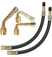 Z-oneMart 5 Pack Tire Valve Extension, 2Pcs 8.25 Inch Flexible Valve Stem Extenders with Brass 45...