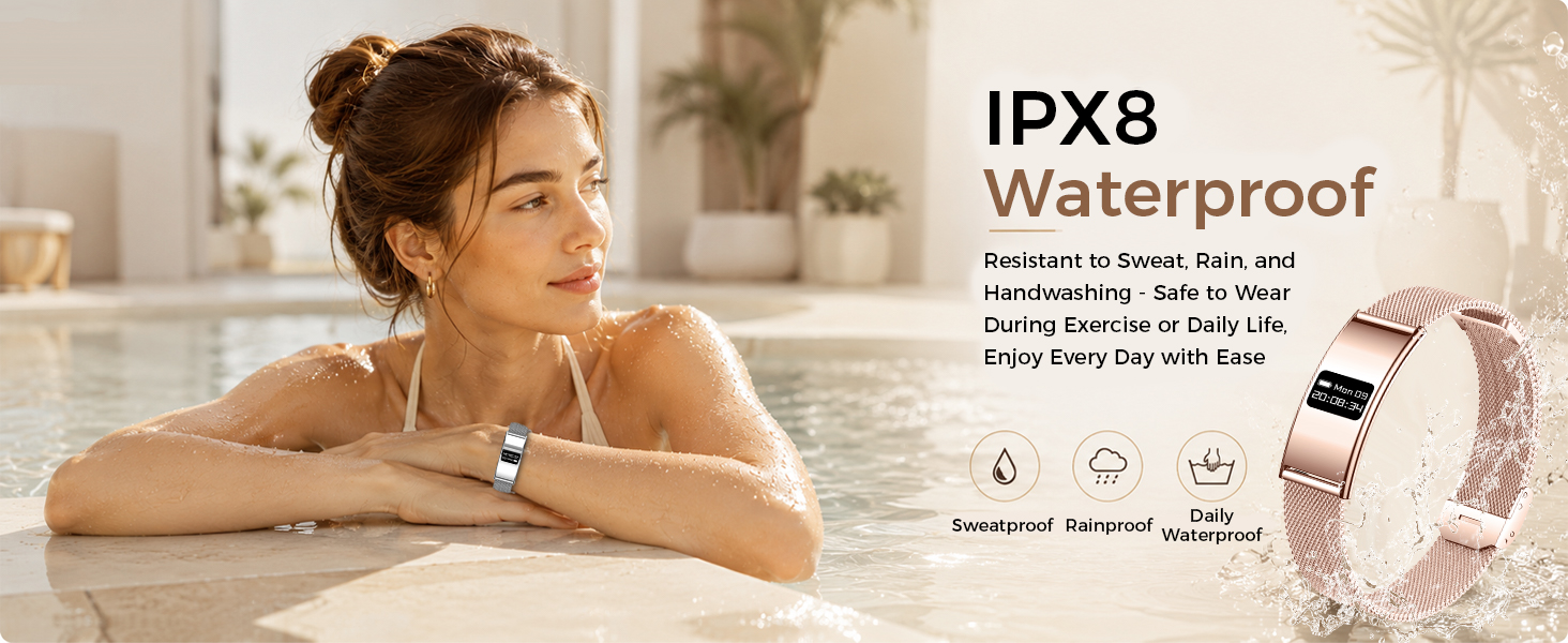 IPX8 waterproof smartwatch for daily use