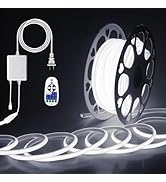 ALITOVE 65.6ft Outdoor COB LED Strip Lights Waterproof IP67 AC 110V Dimmable LED Light Strip Dayl...