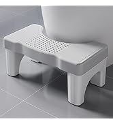 Toilet Stool Poop Stool for Squatting Posture, Portable Plastic Potty Stool for Adults, Toilet Po...