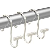 Bathway Shower Curtain Hooks, Nickel Shower Curtain Rings Rust Proof, 12PCS Shower Hooks for Show...