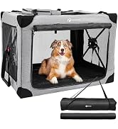 MIU COLOR Collaspsible Quick Installation Dog Crate - 32 Inch Portable Travel for Medium Dog, 3-D...