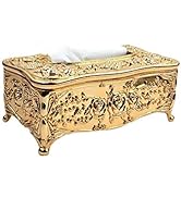 Luxurious Rose Tissue Box Holder, Stylish Bling Acrylic Tissue Box Cover for Bathroom Vanity Coun...