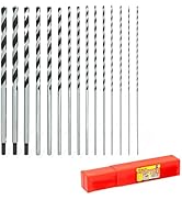 Brad Point Drill Bits Set, 15pcs 12 Inch Long Wood Drill Bits, 1/8