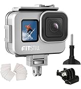 FitStill 263FT/80M Underwater Waterproof Diving Housing for Go Pro Hero 13/12/11/10/9 Black,Prote...