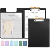 Sooez Foldable Clipboard Folder, A4 Folding Clip Board with Pen Loop | 2 Tabbed Pockets, 360° Por...