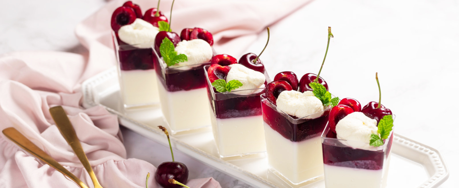 mini dessert cups with spoons