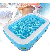 Inflatable Swimming Pool, 59 X 43 X 20 Full Sized Inflatable Kiddie Pools, Lounge Pool for Baby T...