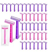 Fafortune Women's Disposable Razors Individually Wrapped Twin Blade,Disposable Razors Women Bulk ...