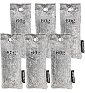 6 Packs Fonday Bamboo Charcoal Deodorizer Bags(60g each), Odor Eliminator & Absorber Air Purifyin...