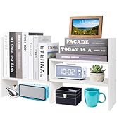 ShellKingdom Desk Shelf Organizer, Desktop Shelves, Adjustable Desktop Corner Shelf, Bookshelf St...