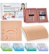 Ultrassist Complete Suture Practice Kit with Simulated Wounds Skin Pad, Self-Made Incision Buried...