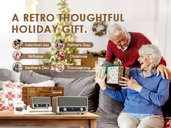 AM FM Radio Clock Radio Digital Radio Retro Bluetooth Speaker Radio FM Radio with Best Reception