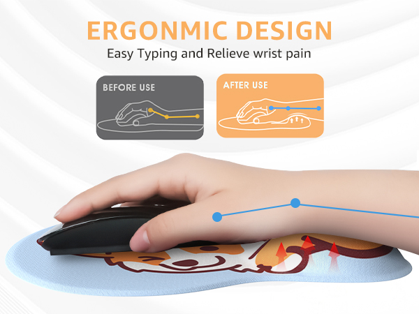 mouse pad with wrist rest mousepad with wrist rest corgi office supplies wrist support cute boob