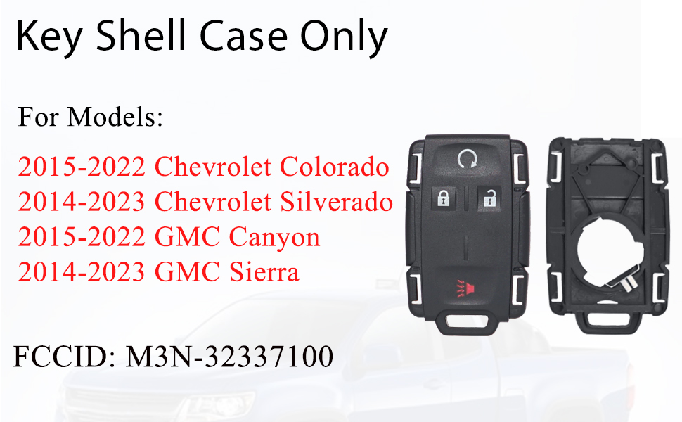 2015 2016 2017 2018 2019 2020 2021 2022 2023 Chevrolet Colorado car key fob case