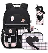 ACESAK Backpack for Girls with Insulated Water Bottle, Bookbag Backpack for Girls Kids, 14oz Kids...