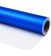 Ulmasinn Blue Matte Metallic Wrapping Paper, Solid Color Gift Wrapping Paper for Graduation, Moth...