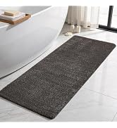 TYUU Bathroom Runner Rug, Ultra Soft Long Bath Mat Machine Washable Super Absorbent Quick Dry Bat...