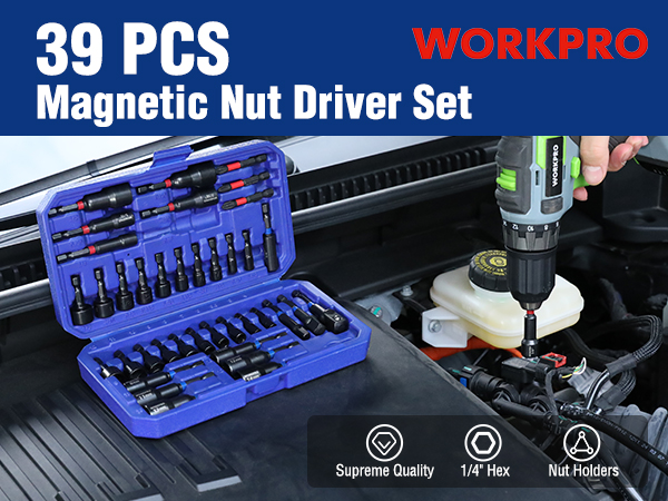 WORKPRO 39-Piece Nut Driver Set